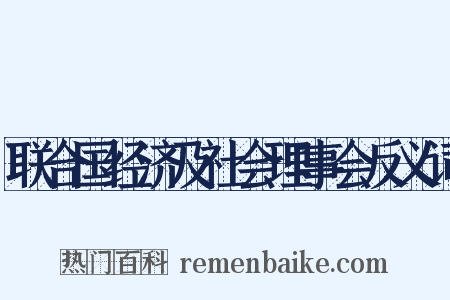 联合国经济及社会理事会反义词是什么意思的图片
